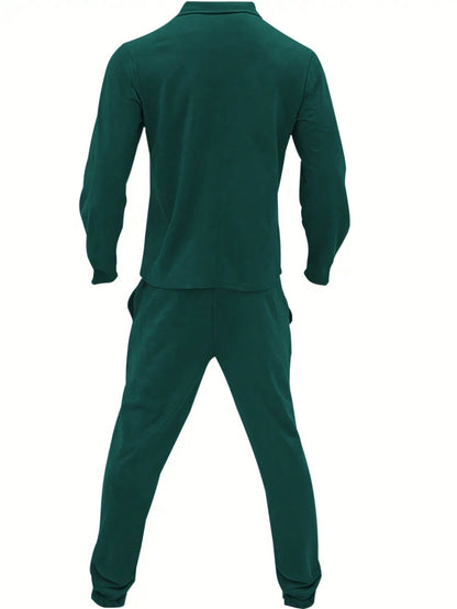 Manfinity Homme Men'S Solid Color Casual Jacket and Pants